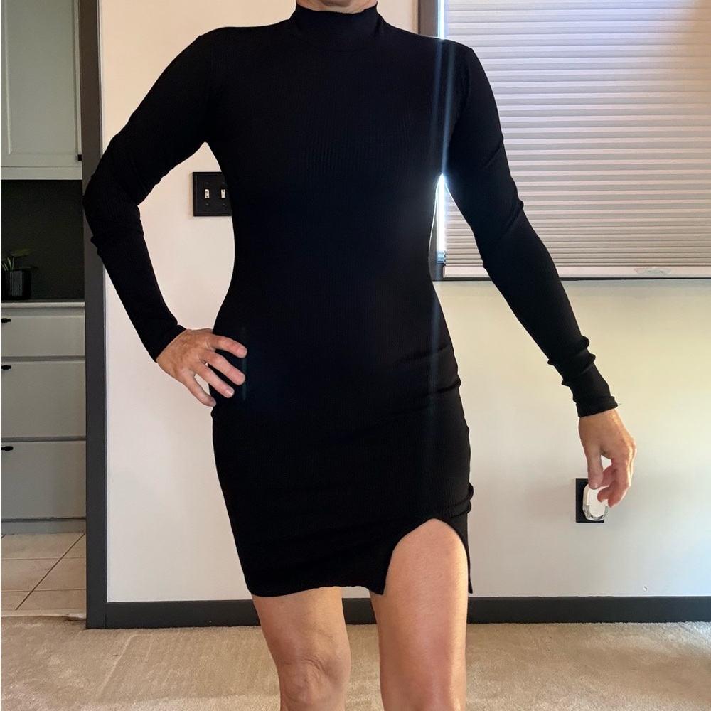 Lulu's Chic Black Long Sleeve Dress